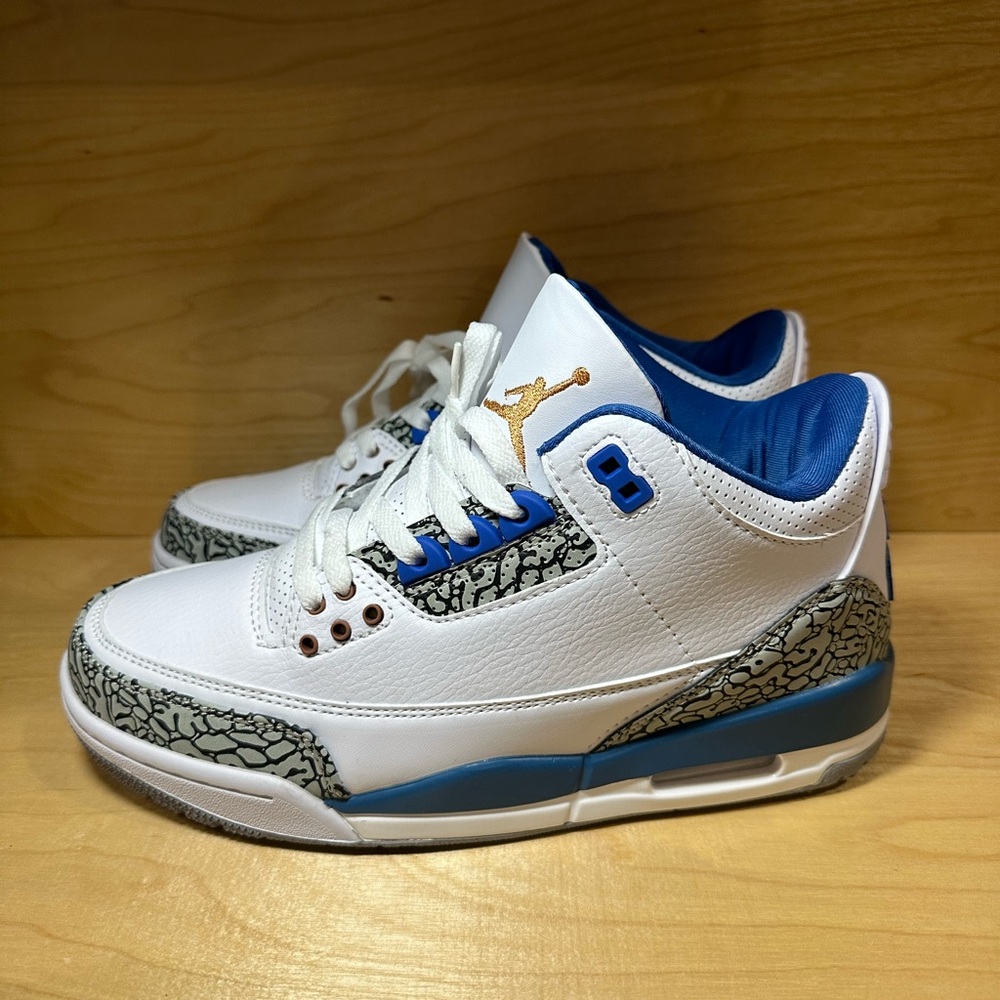 Jordan 3s white and blue. Send offers there brand new no box !